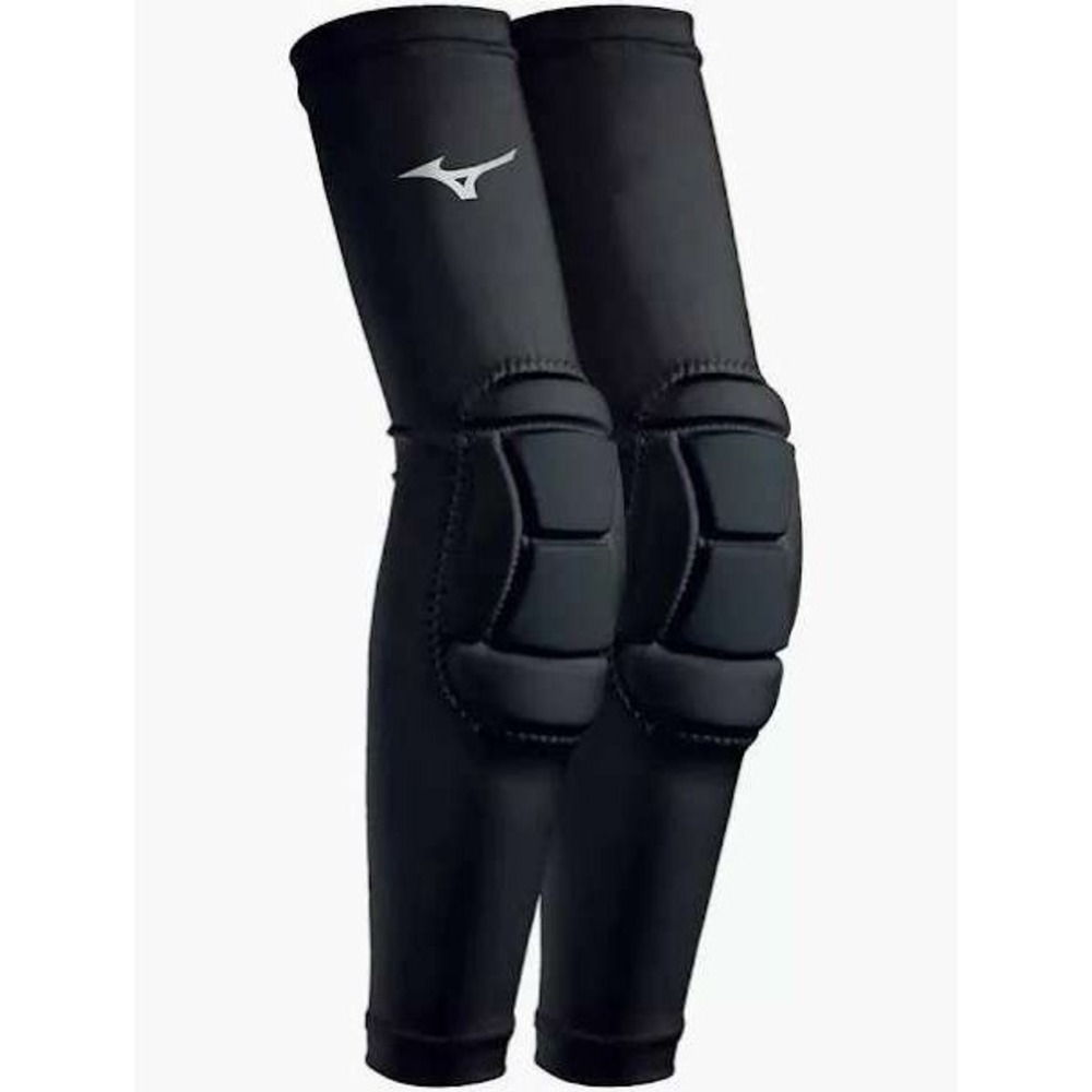 Mizuno MZO Elbow Pads Pair Black Volleyball Basketball Sleeves (MSRP $40) L/XL